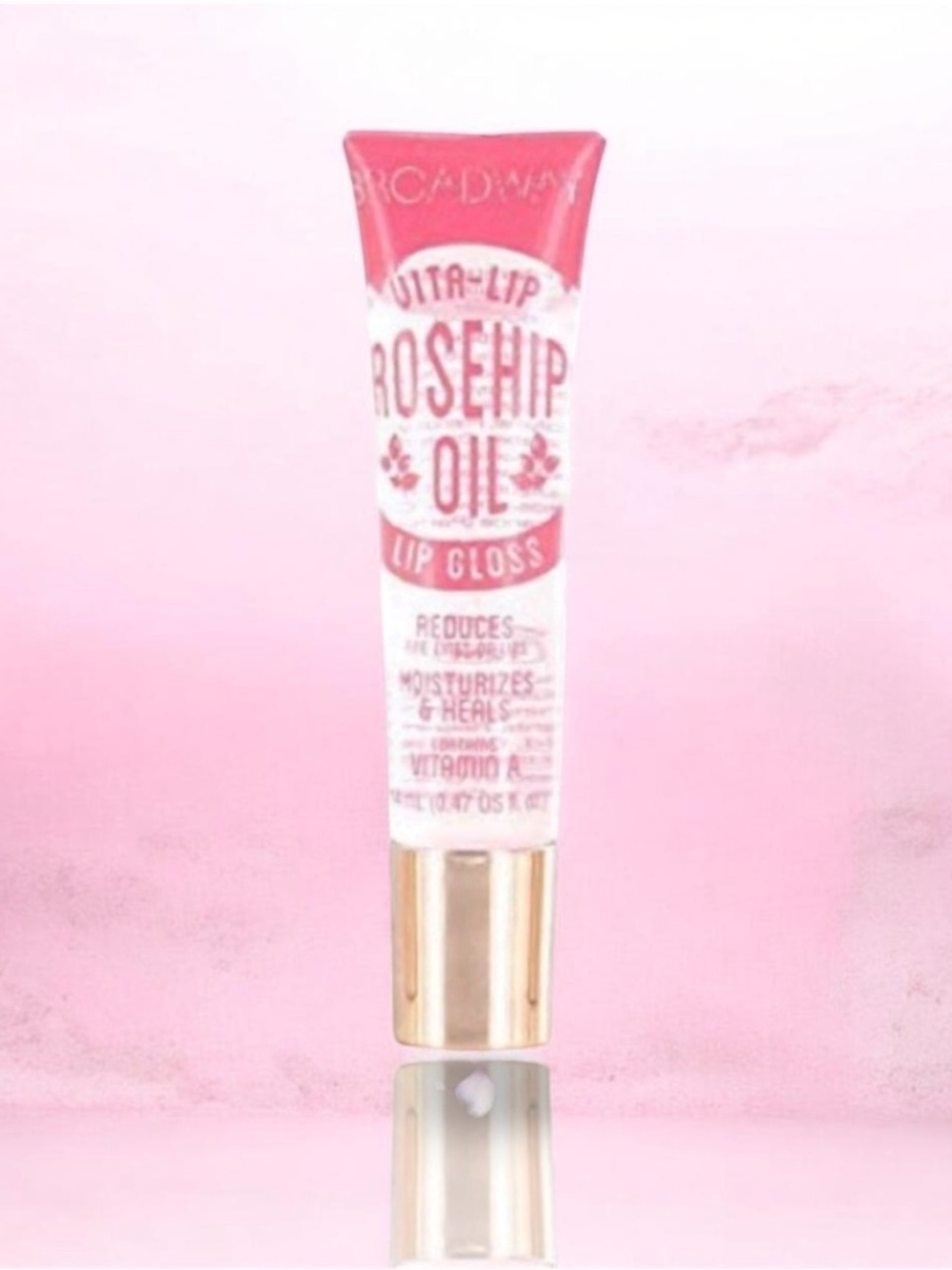 Broadway Rosehip Oil Lip Gloss — Pink Hydrating Shine by